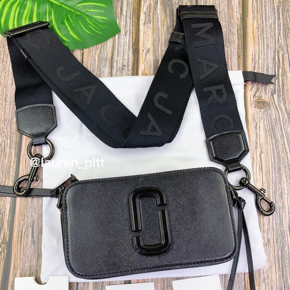 New Marc Jacobs The Mixed Media Snapshot Crossbody Bag